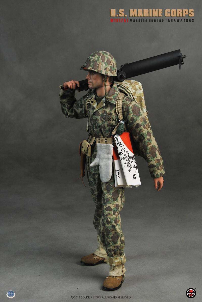 U.S. MARINE CORPS M1917A1 MACHINE GUNNER TARAWA 1943 image 6