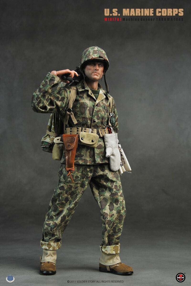 U.S. MARINE CORPS M1917A1 MACHINE GUNNER TARAWA 1943 image 7