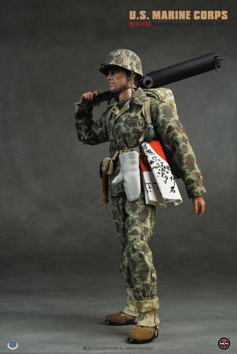 U.S. MARINE CORPS M1917A1 MACHINE GUNNER TARAWA 1943 image 8