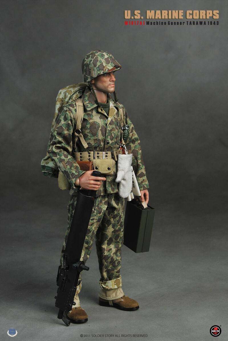 U.S. MARINE CORPS M1917A1 MACHINE GUNNER TARAWA 1943 image 9