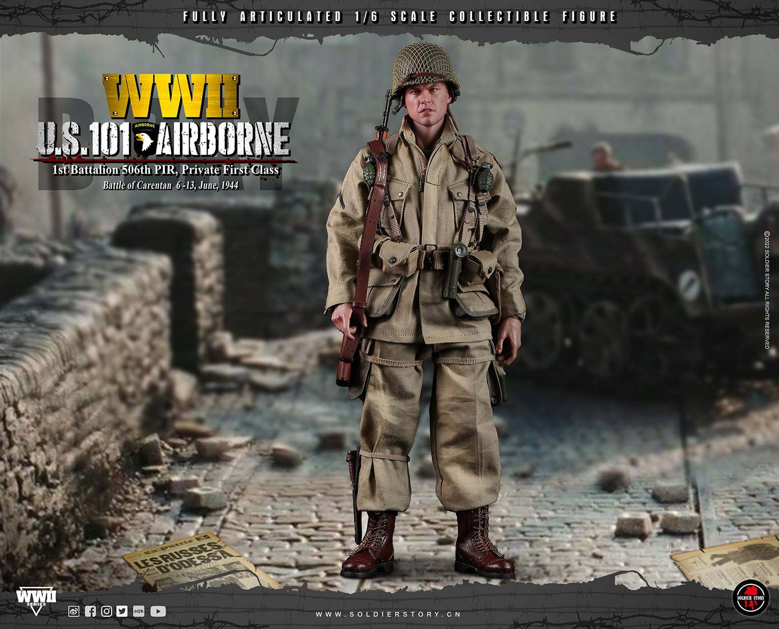 WWII U.S. 101st Airborne DIV. 1st Battalion 506th PIR, Private First Class image 2