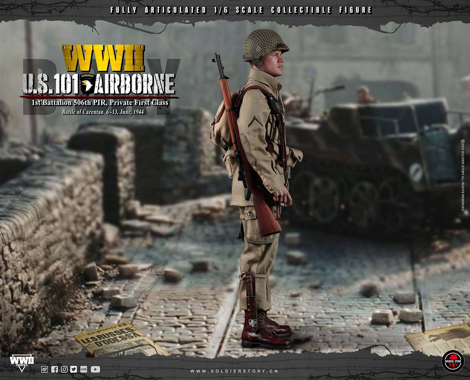 WWII U.S. 101st Airborne DIV. 1st Battalion 506th PIR, Private First Class image 3