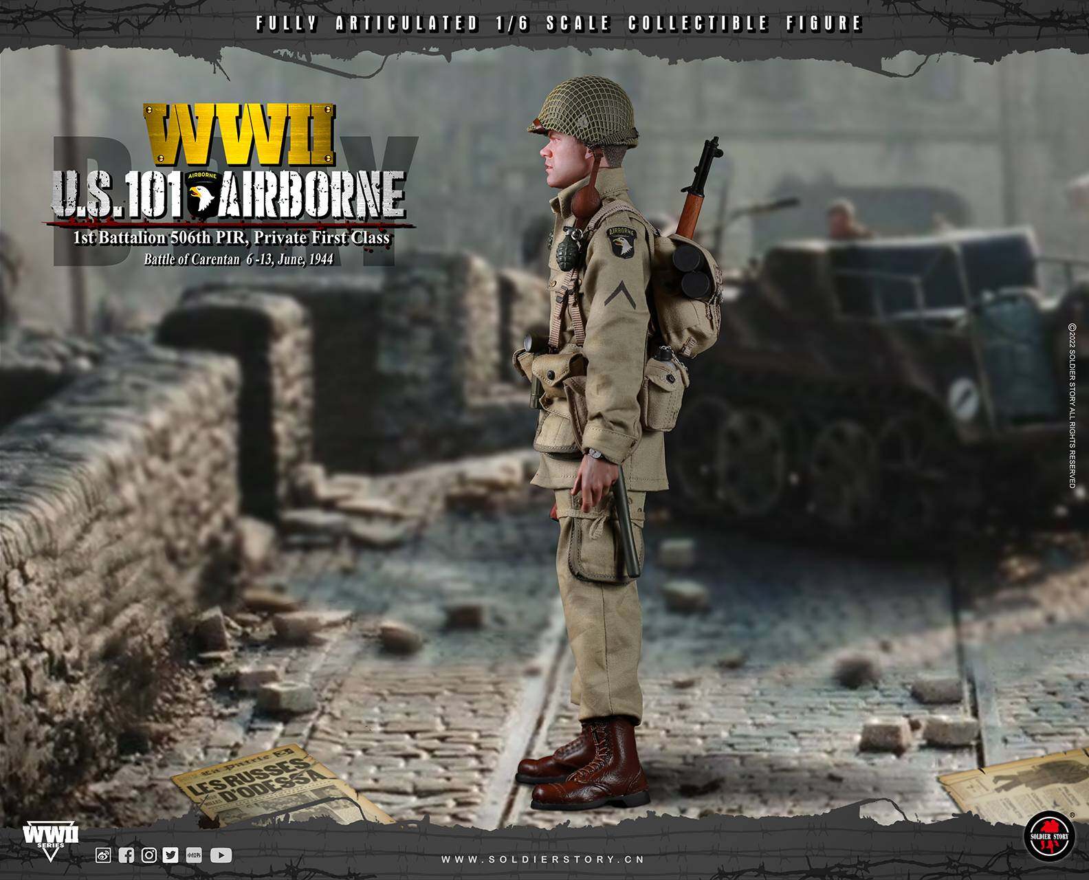 WWII U.S. 101st Airborne DIV. 1st Battalion 506th PIR, Private First Class image 8
