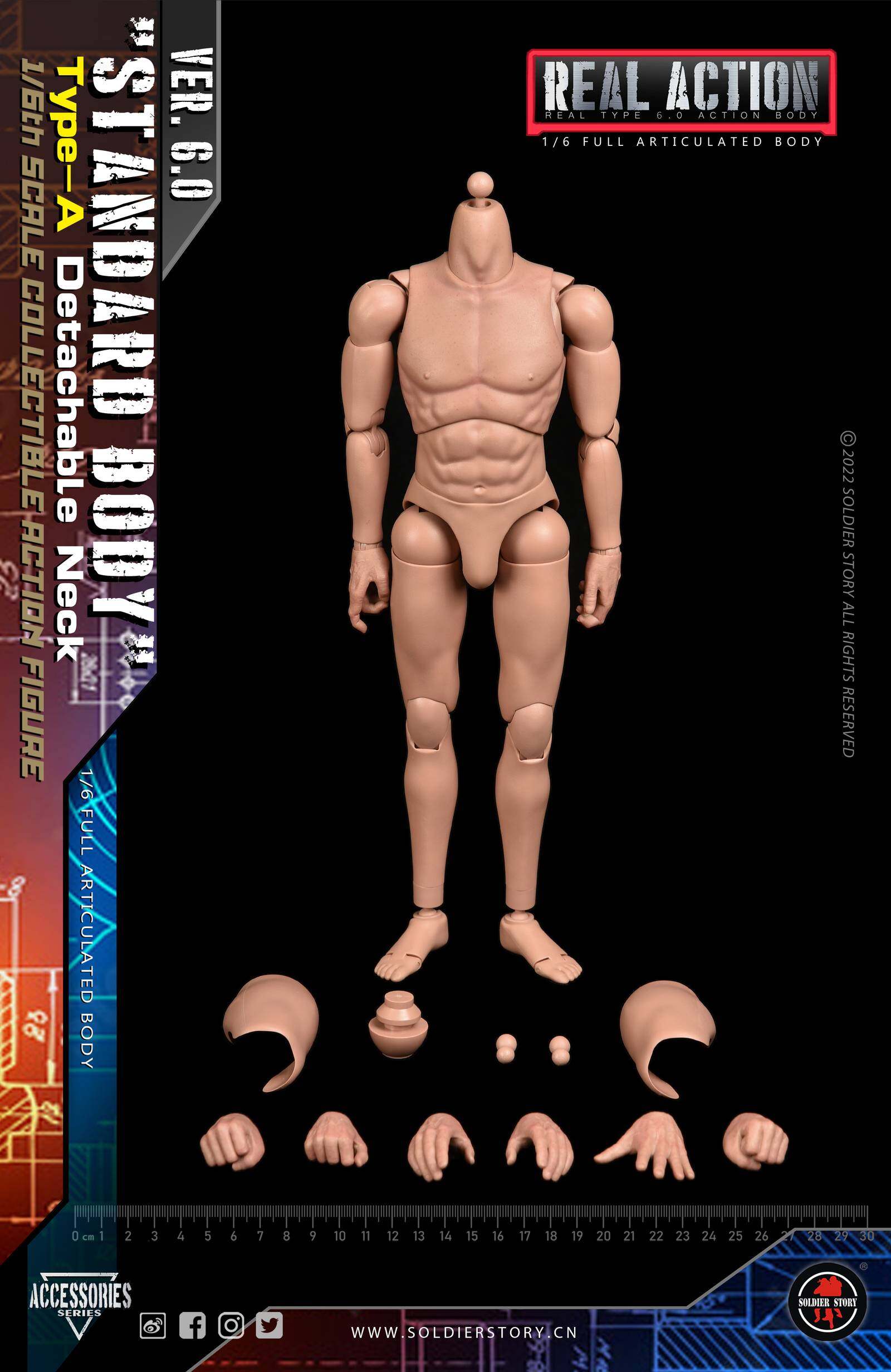 1/6th Scale "STANDARD BODY" Type-A Detachable Neck image 2