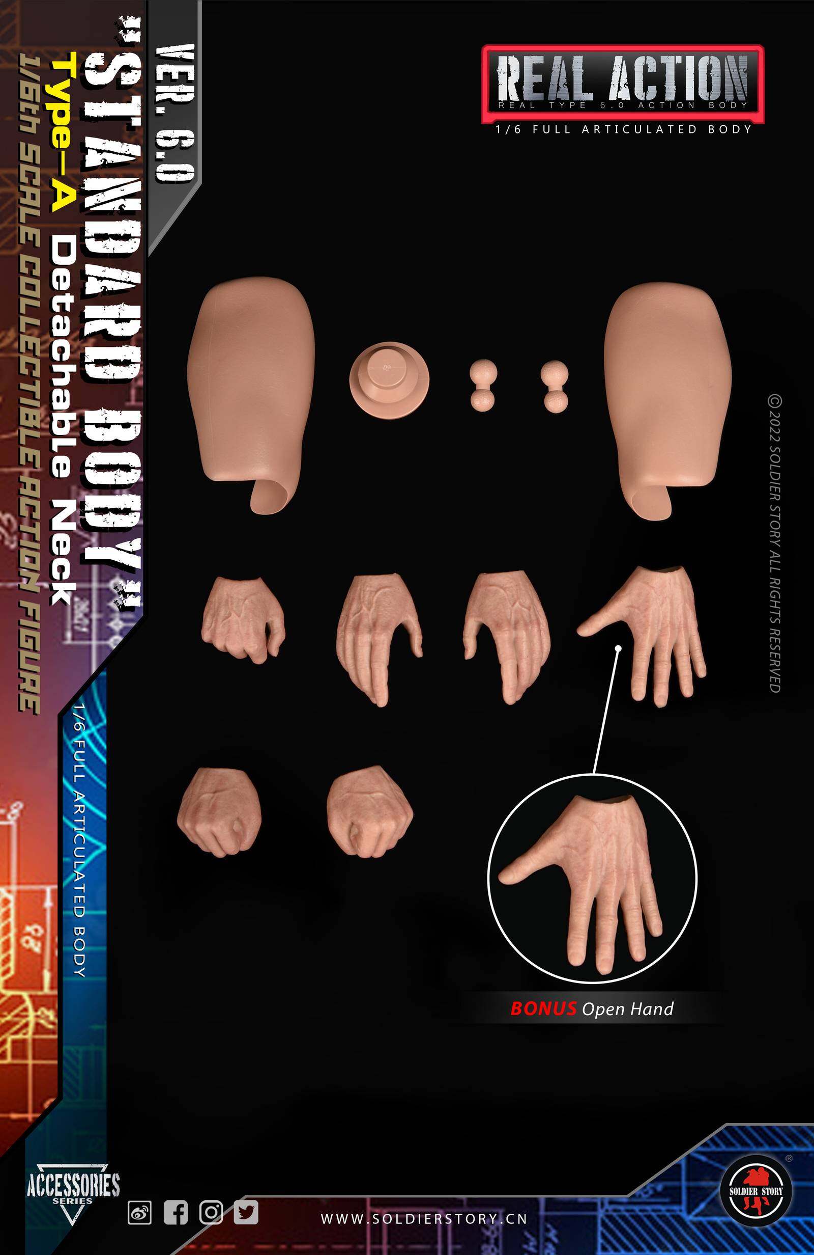 1/6th Scale "STANDARD BODY" Type-A Detachable Neck image 3