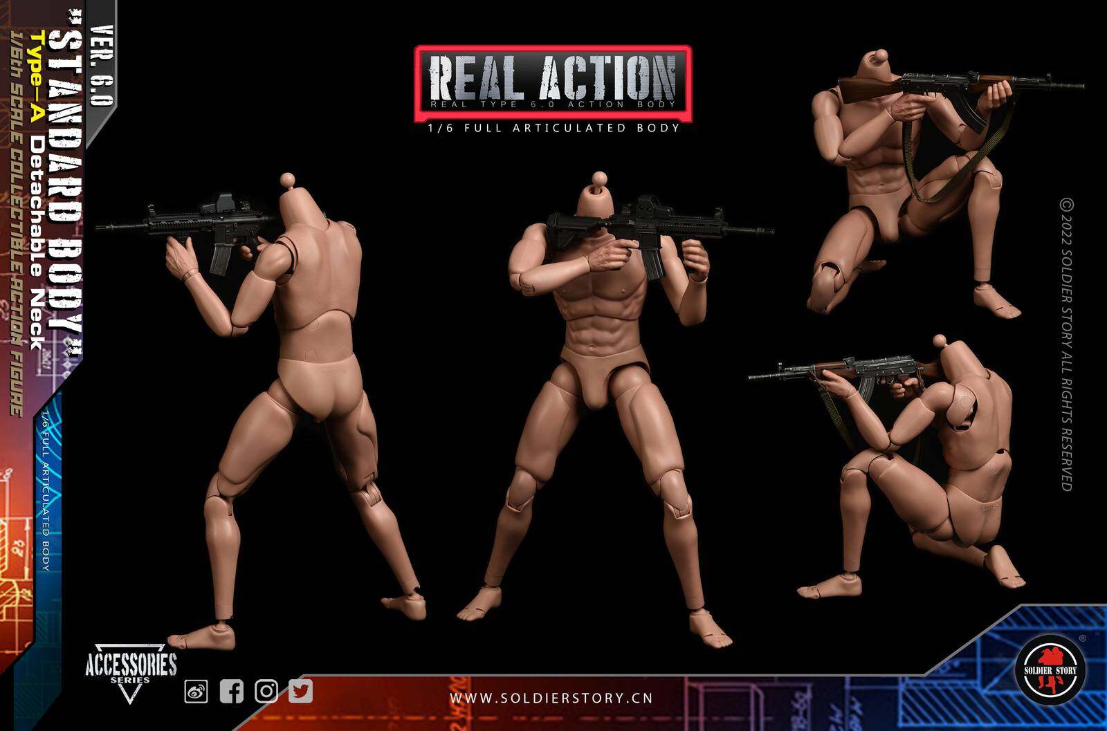 1/6th Scale "STANDARD BODY" Type-A Detachable Neck image 4