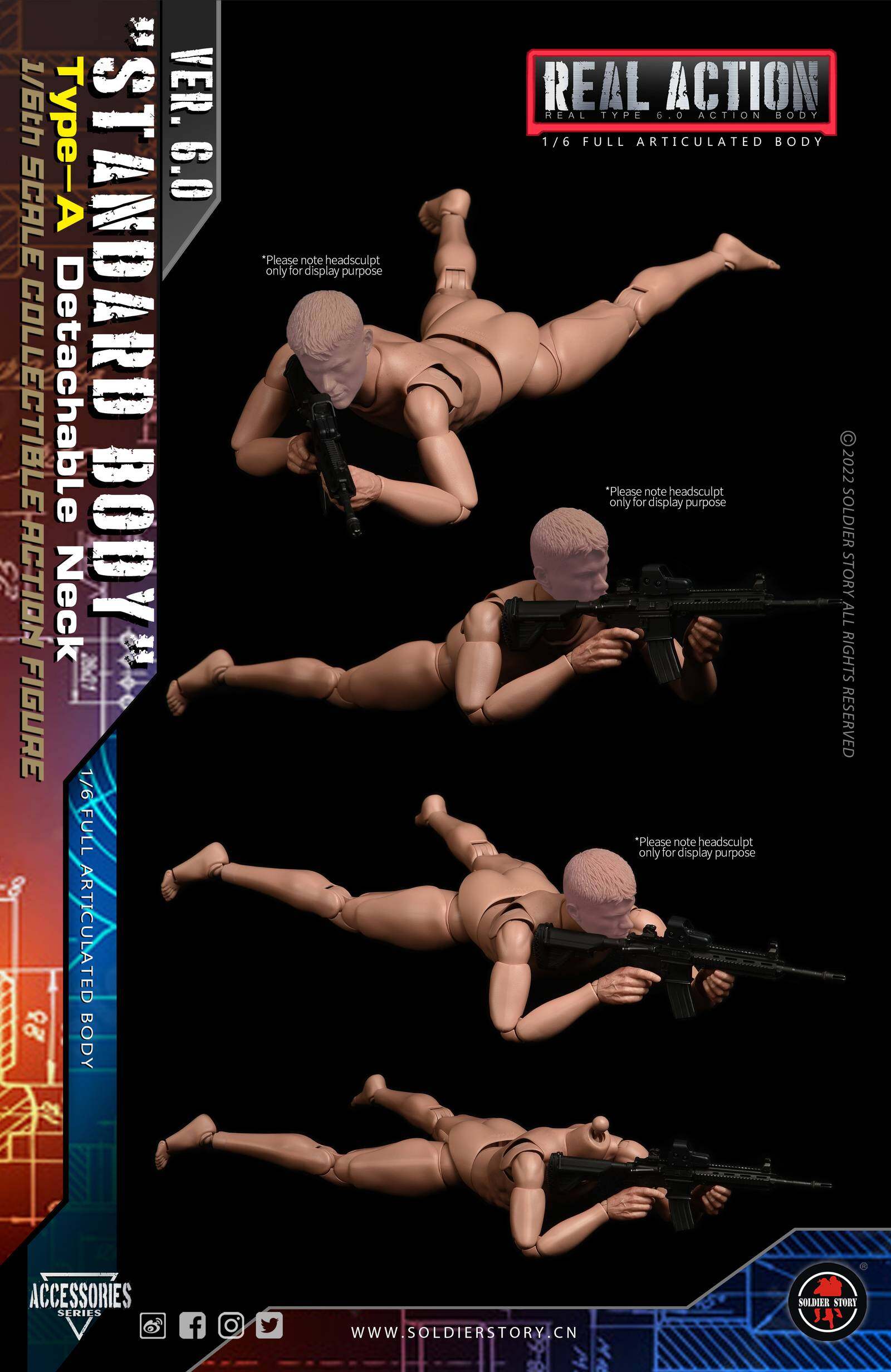 1/6th Scale "STANDARD BODY" Type-A Detachable Neck image 5