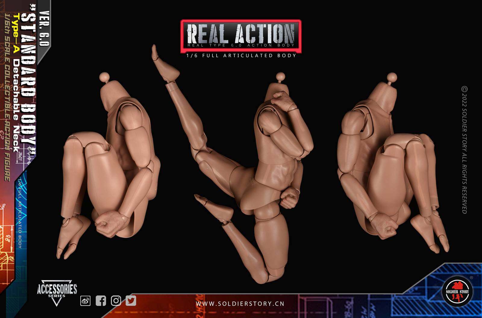 1/6th Scale "STANDARD BODY" Type-A Detachable Neck image 6
