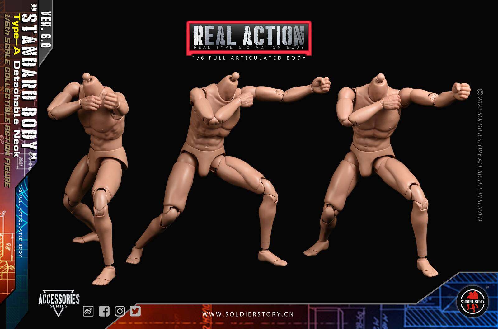 1/6th Scale "STANDARD BODY" Type-A Detachable Neck image 7