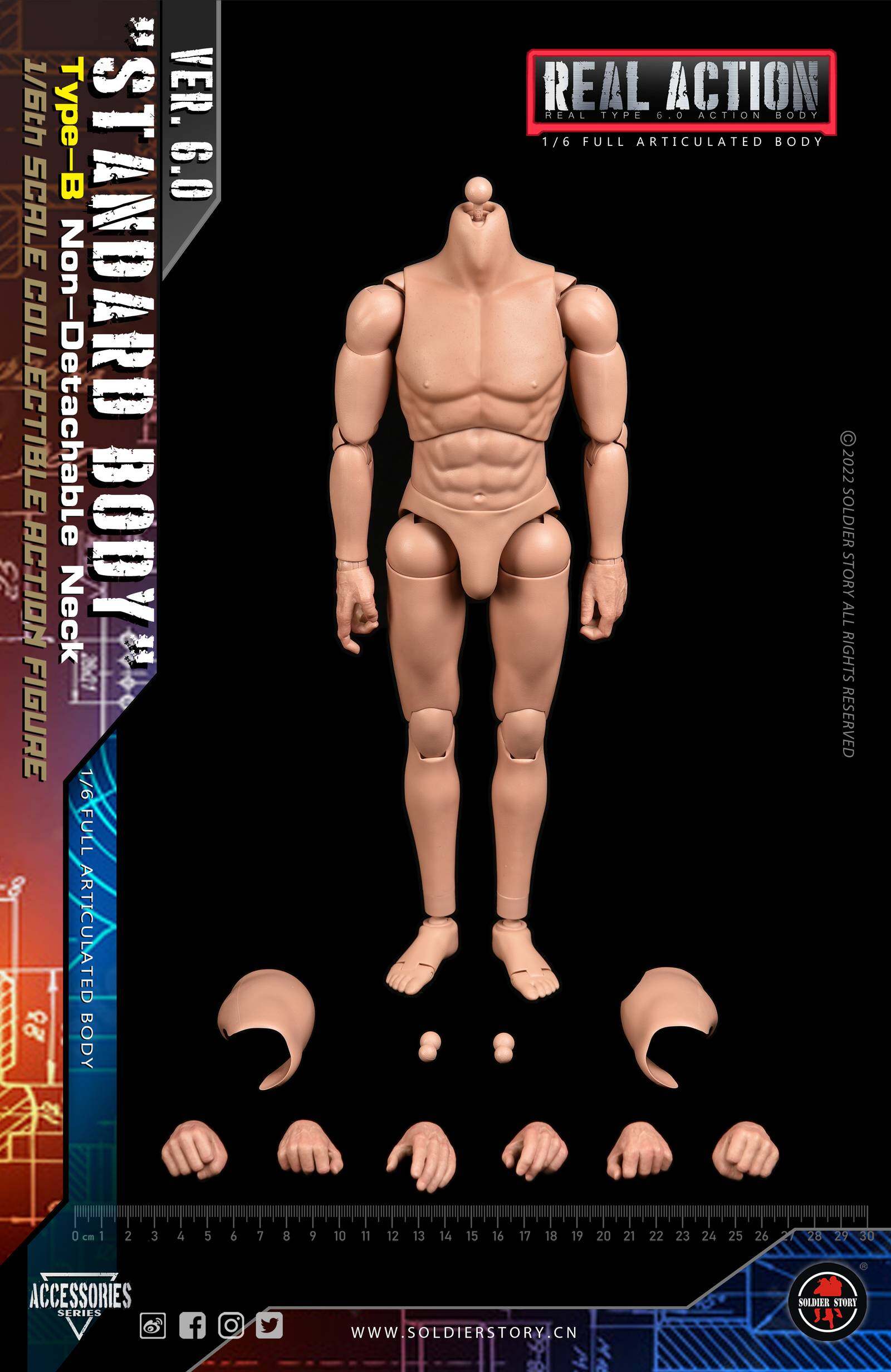 1/6th Scale "STANDARD BODY" Type-B Non-Detachable Neck image 2