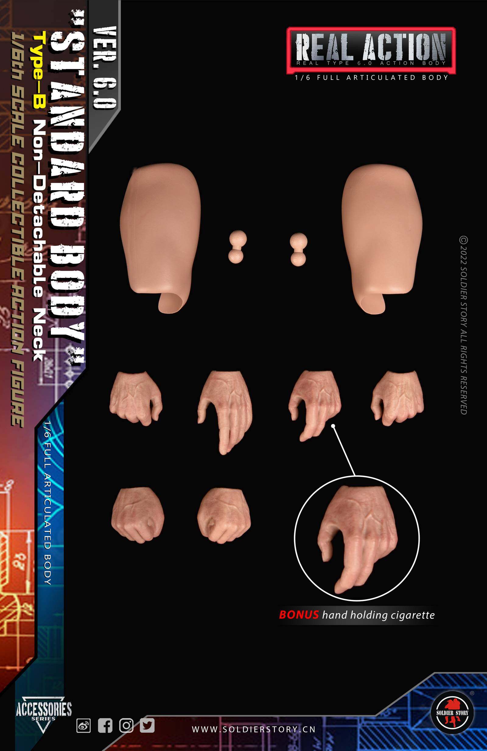 1/6th Scale "STANDARD BODY" Type-B Non-Detachable Neck image 3