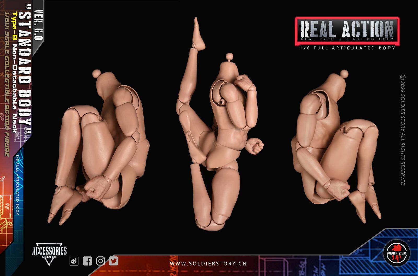 1/6th Scale "STANDARD BODY" Type-B Non-Detachable Neck image 5