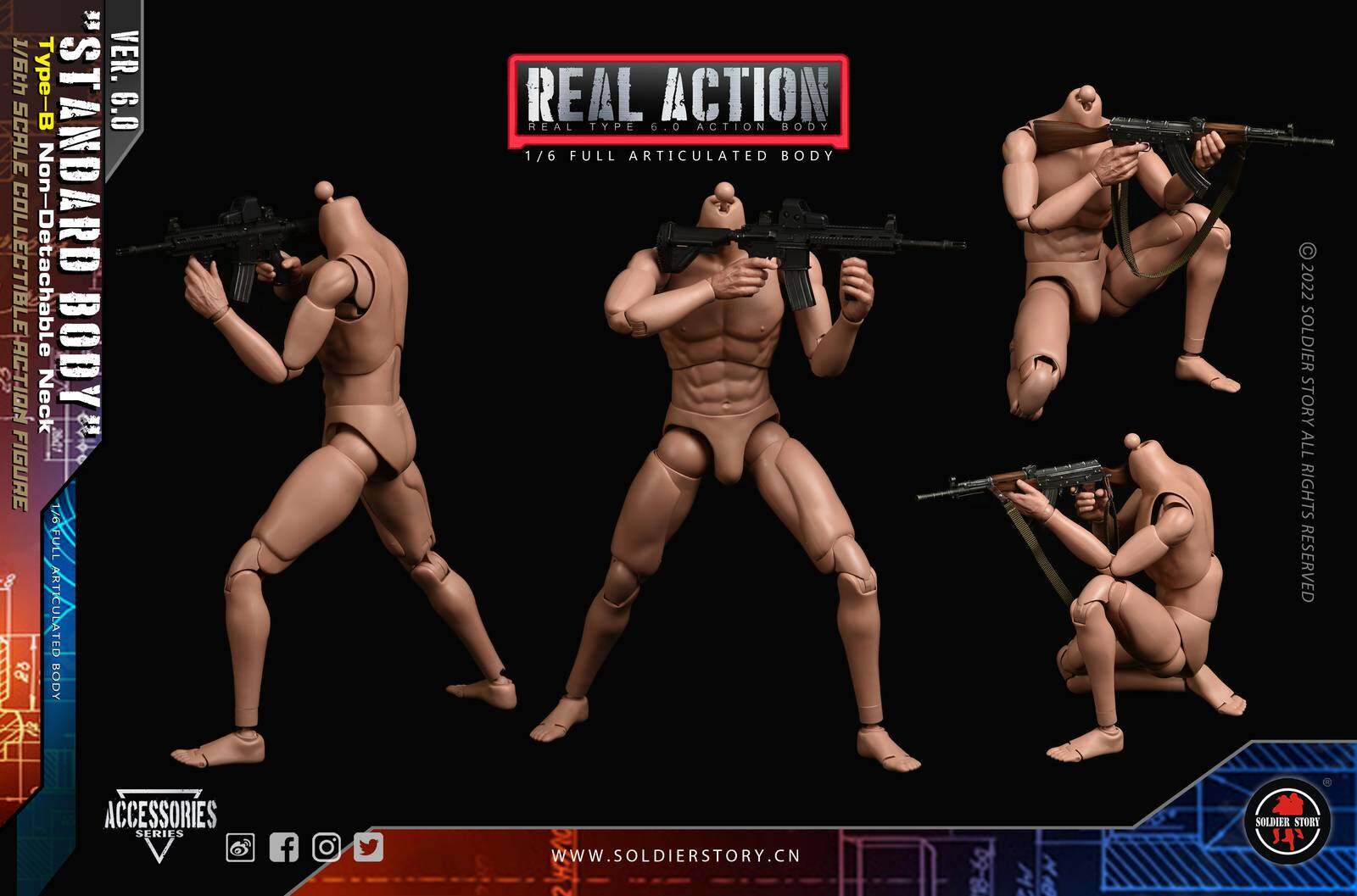 1/6th Scale "STANDARD BODY" Type-B Non-Detachable Neck image 6