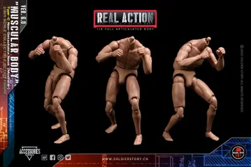 1/6th Scale "MUSCULAR BODY" Type-C Non-Detachable Neck (Muscular)