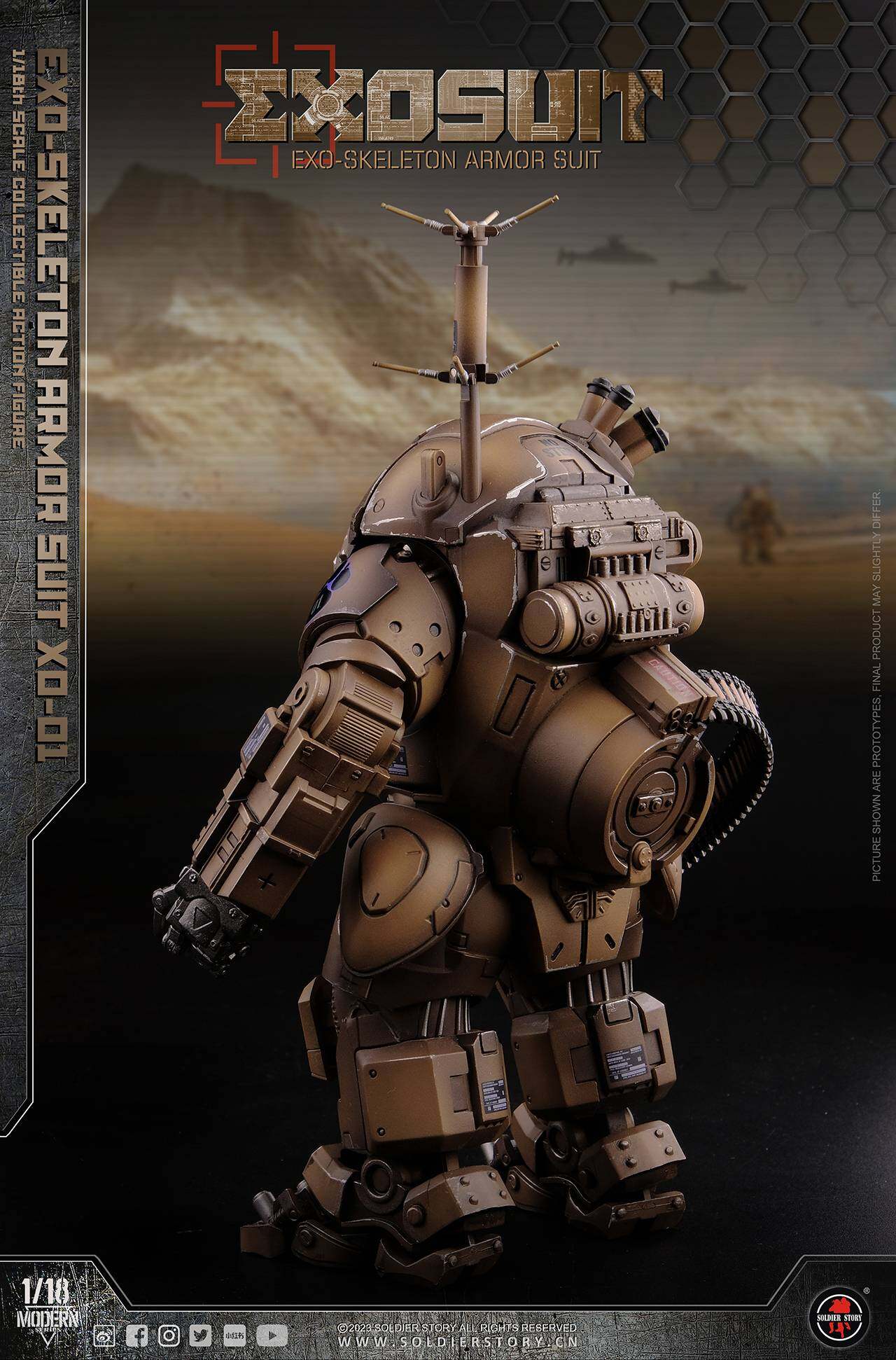 SSE001 1/18th Scale EXO-Skeleton Armor Suit XO-01 Collectible Action Figure image 4