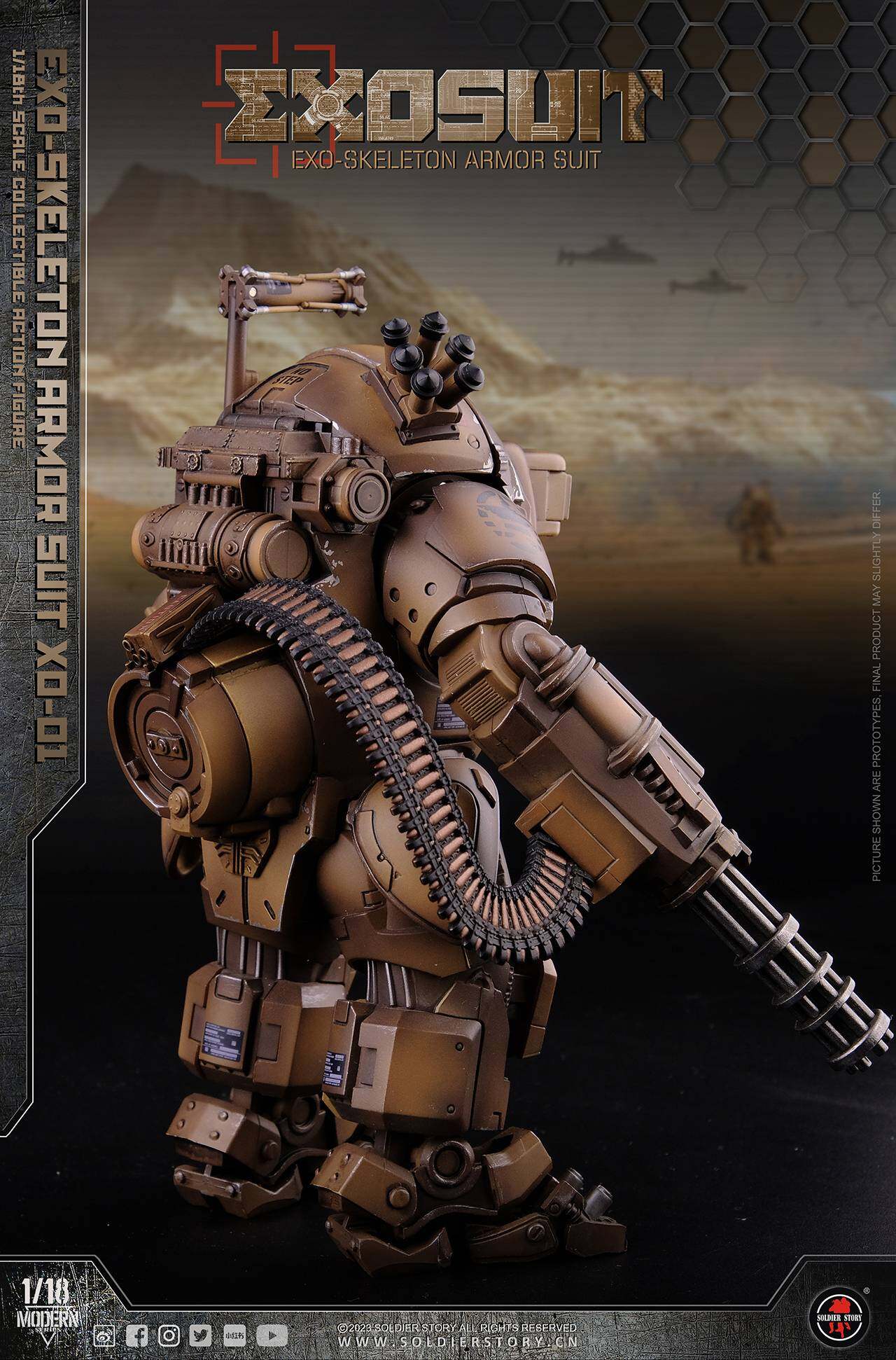 SSE001 1/18th Scale EXO-Skeleton Armor Suit XO-01 Collectible Action Figure image 5