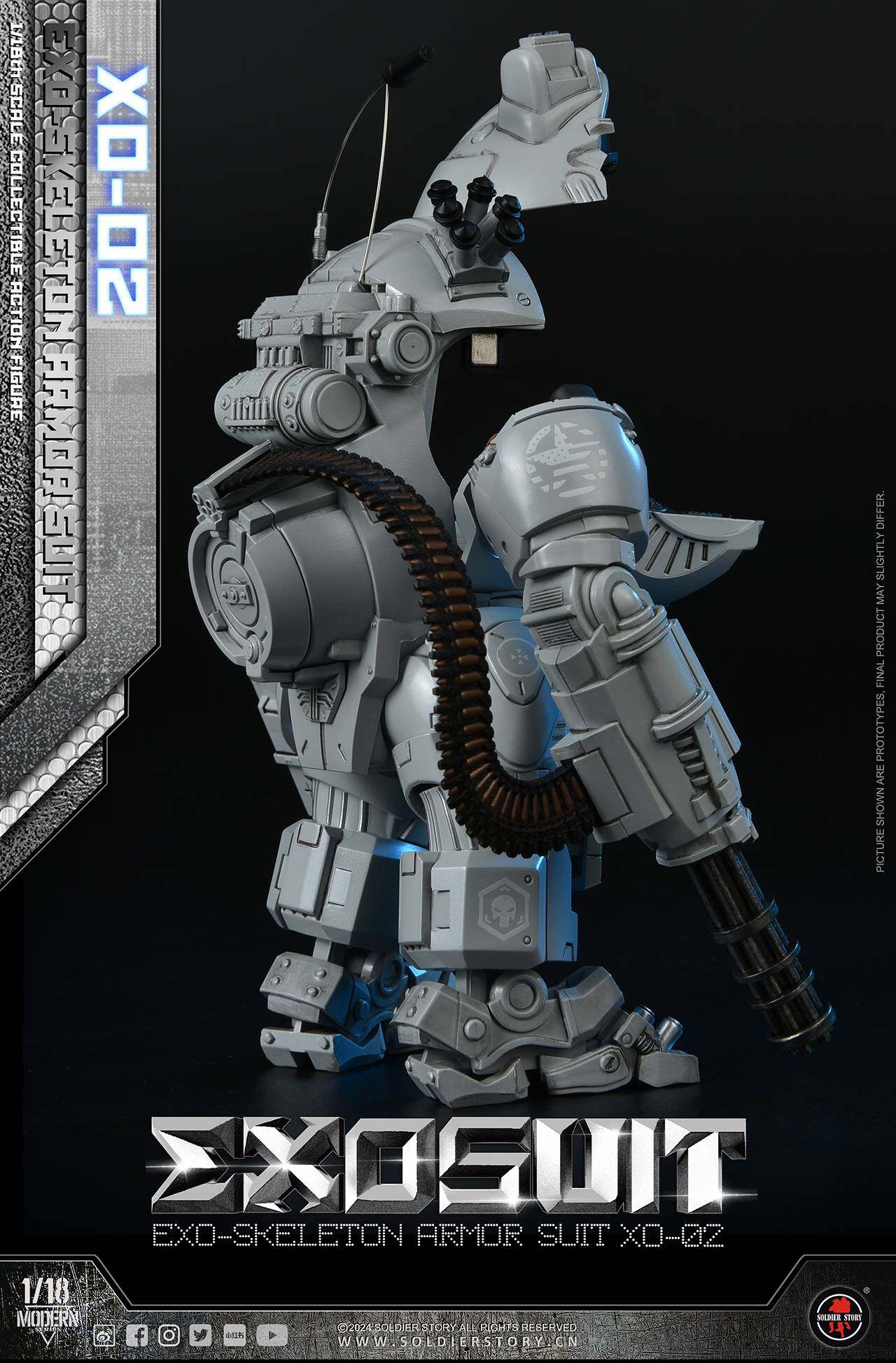 SSE002 1/18th Scale EXO-Skeleton Armor Suit XO-02 Collectible Action Figure image 10