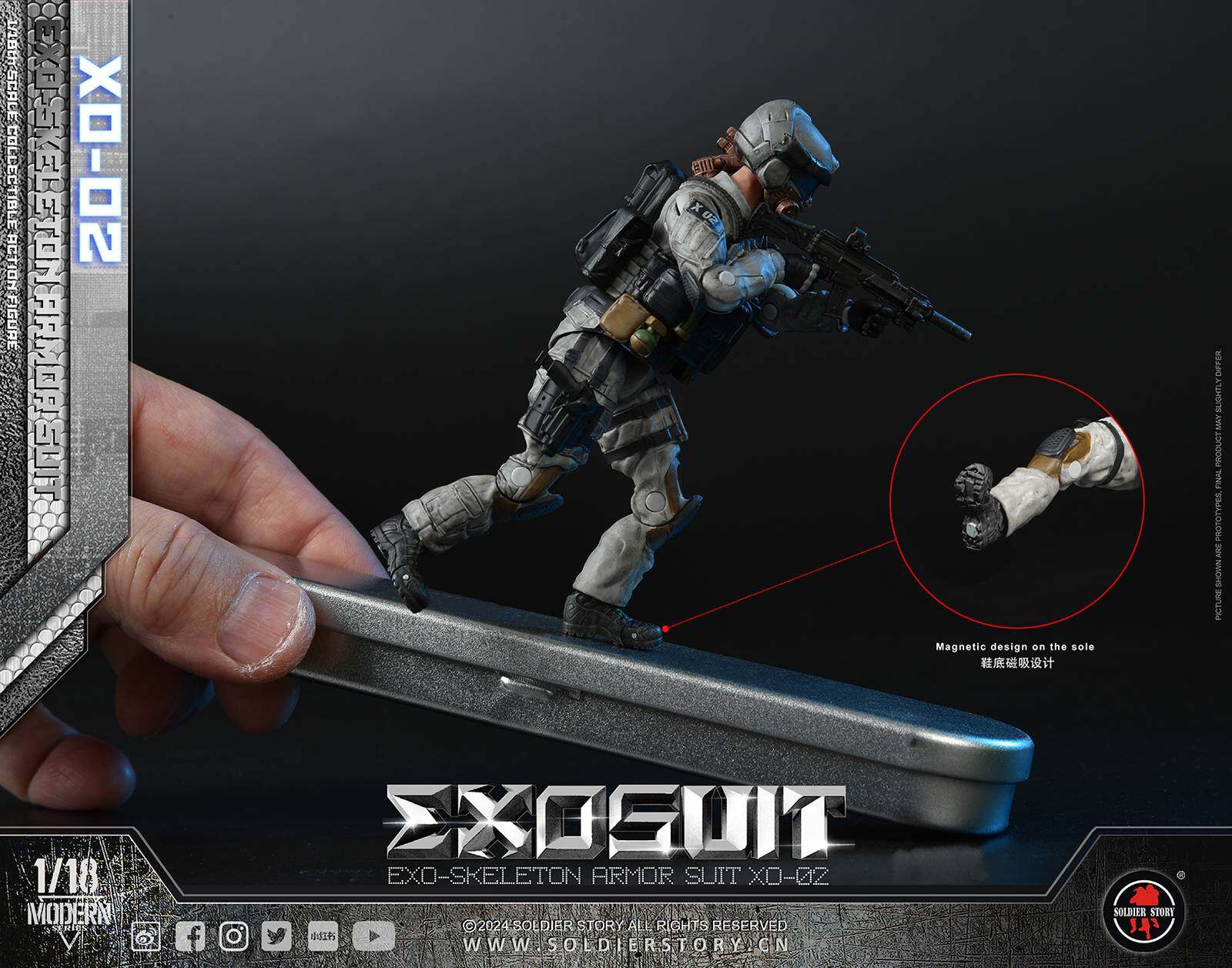SSE002 1/18th Scale EXO-Skeleton Armor Suit XO-02 Collectible Action Figure image 6