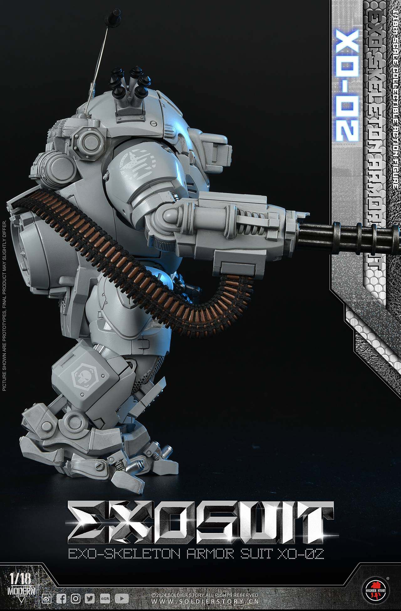 SSE002 1/18th Scale EXO-Skeleton Armor Suit XO-02 Collectible Action Figure image 7