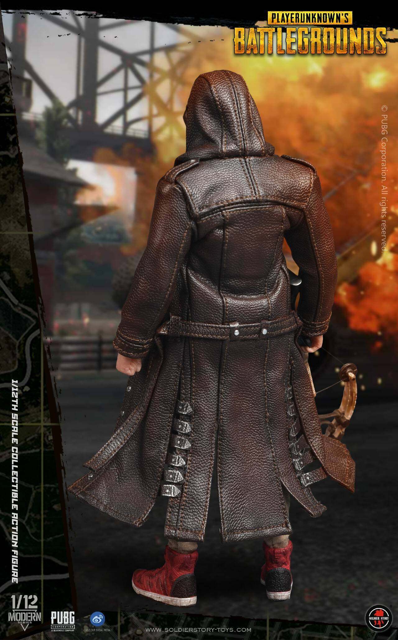 1/12th Scale PUBG Battlegrounds Trenchcoat Collectible Action Figure image 7