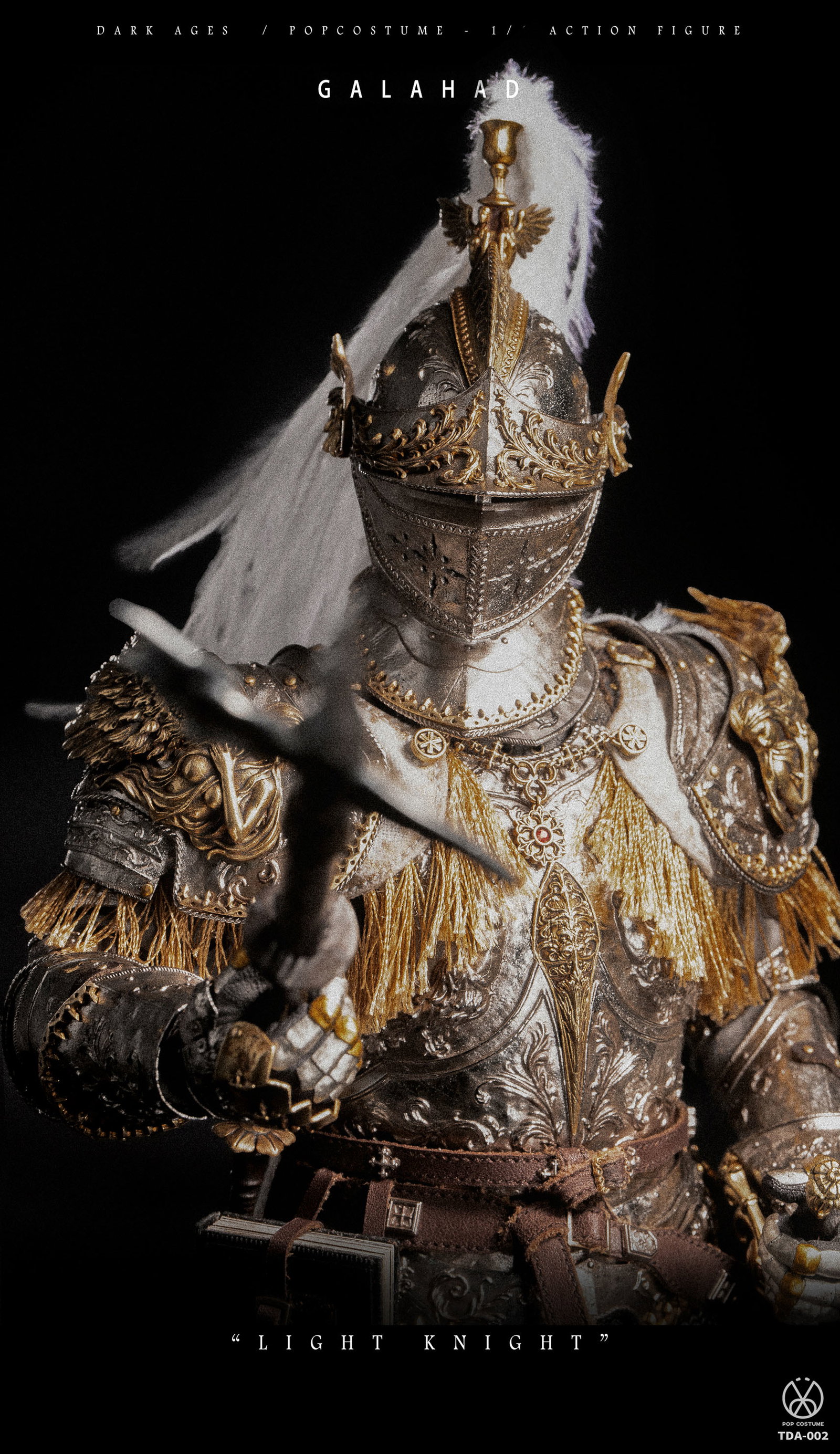 The Grail Seeker • Sir Galahad the Pure Copper-Inlaid Engraved Armor image 10