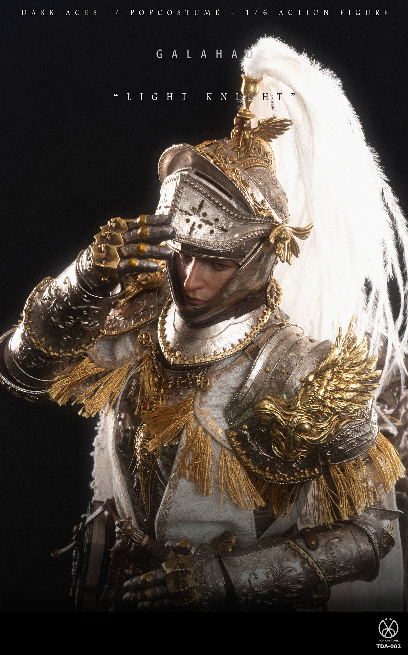 The Grail Seeker • Sir Galahad the Pure Copper-Inlaid Engraved Armor image 8