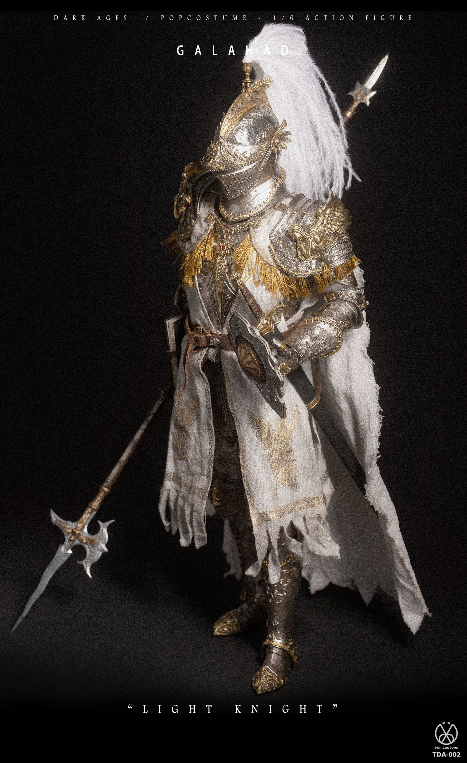 The Grail Seeker • Sir Galahad the Pure Copper-Inlaid Engraved Armor image 9