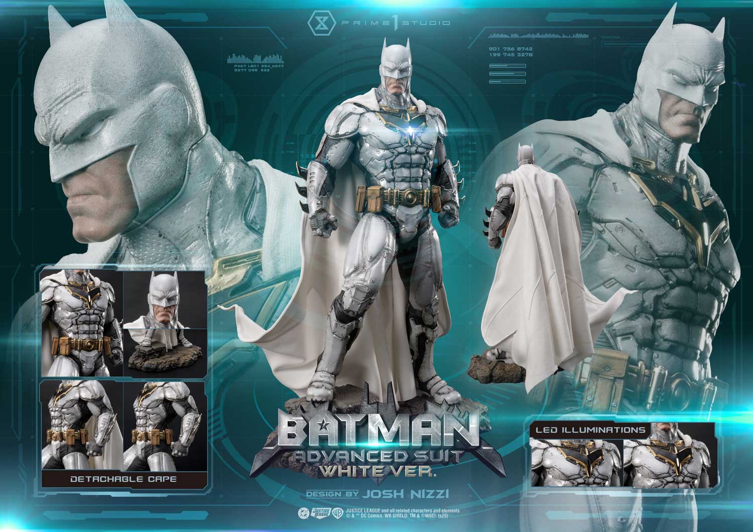 Justice League (Comics) Batman Advanced Suit White Ver. (Design By Josh Nizzi) image 3