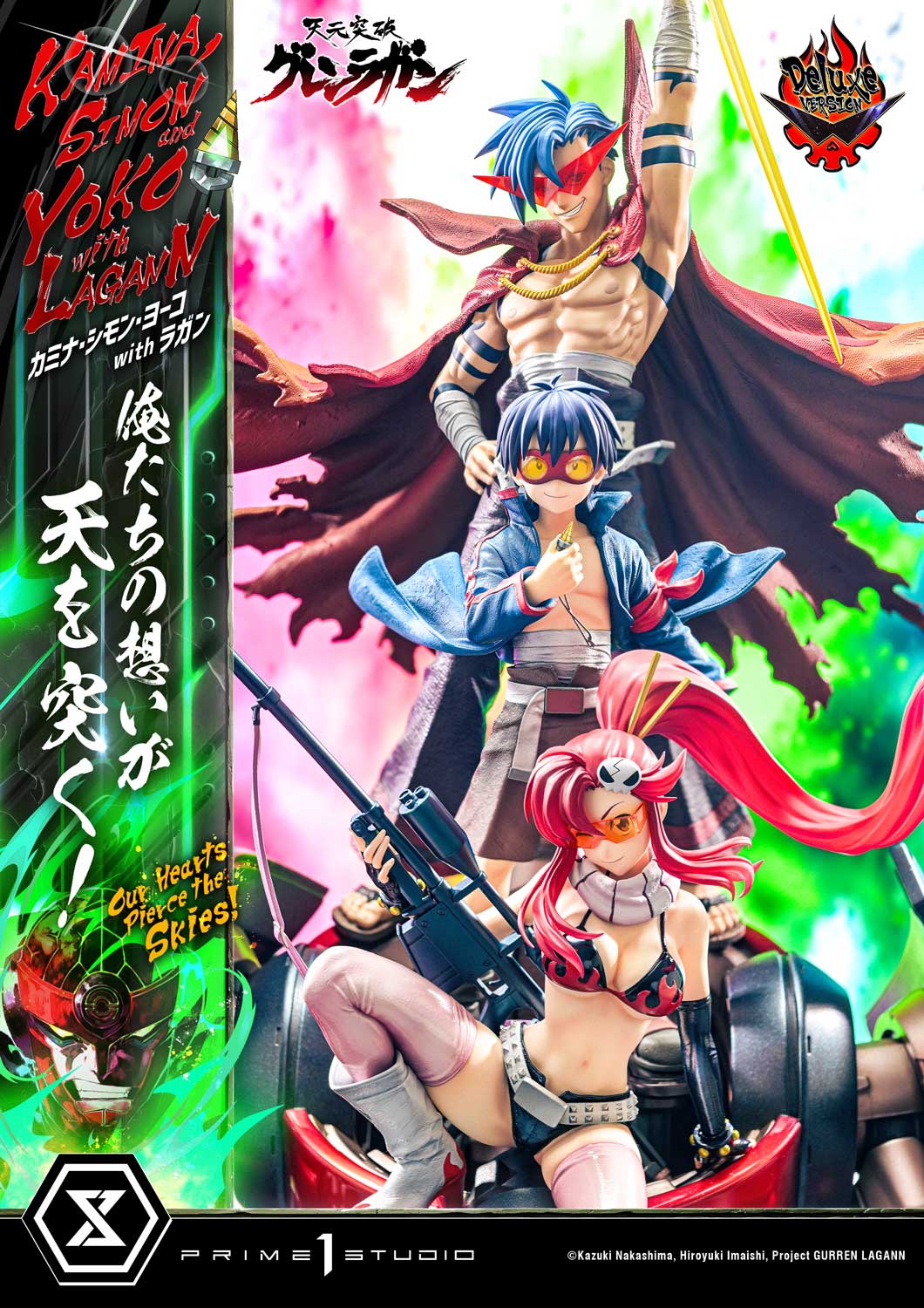 Kamina, Simon & Yoko with Lagann "Our Hearts Pierce the Skies!" DX image 8