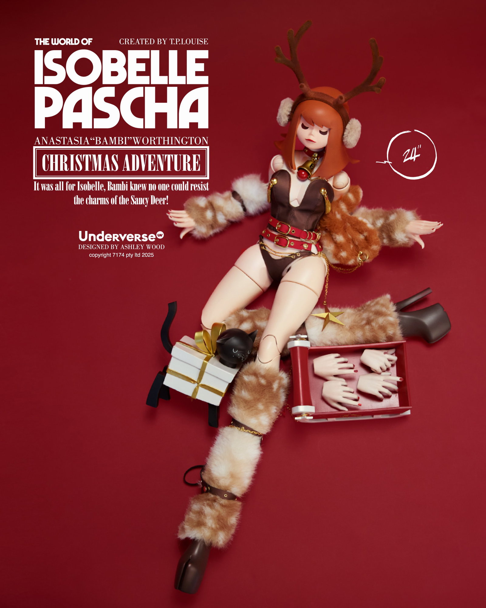 CHRISTMAS ADVENTURE BAMBI 24" Limited Edition image 10