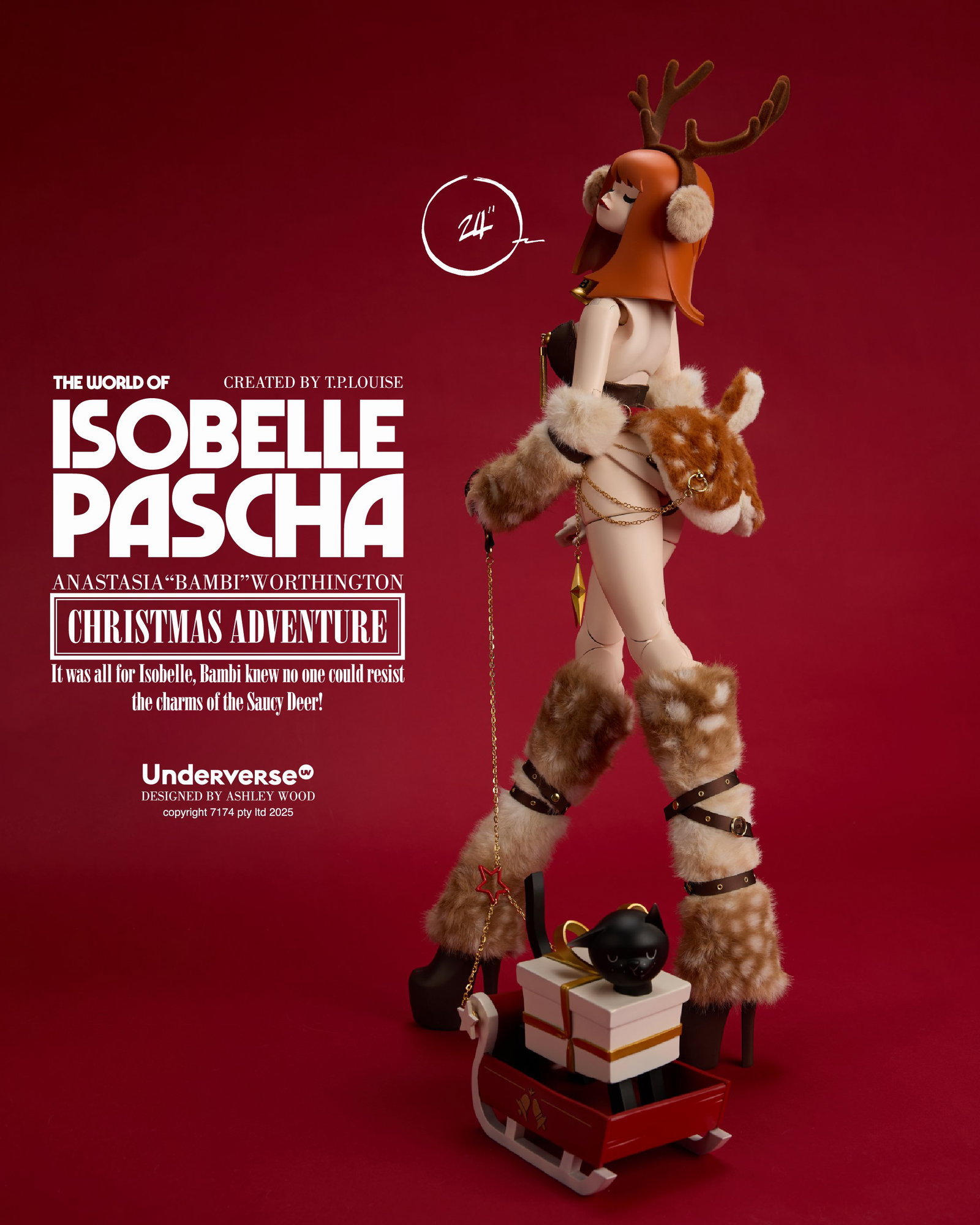 CHRISTMAS ADVENTURE BAMBI 24" Limited Edition image 3