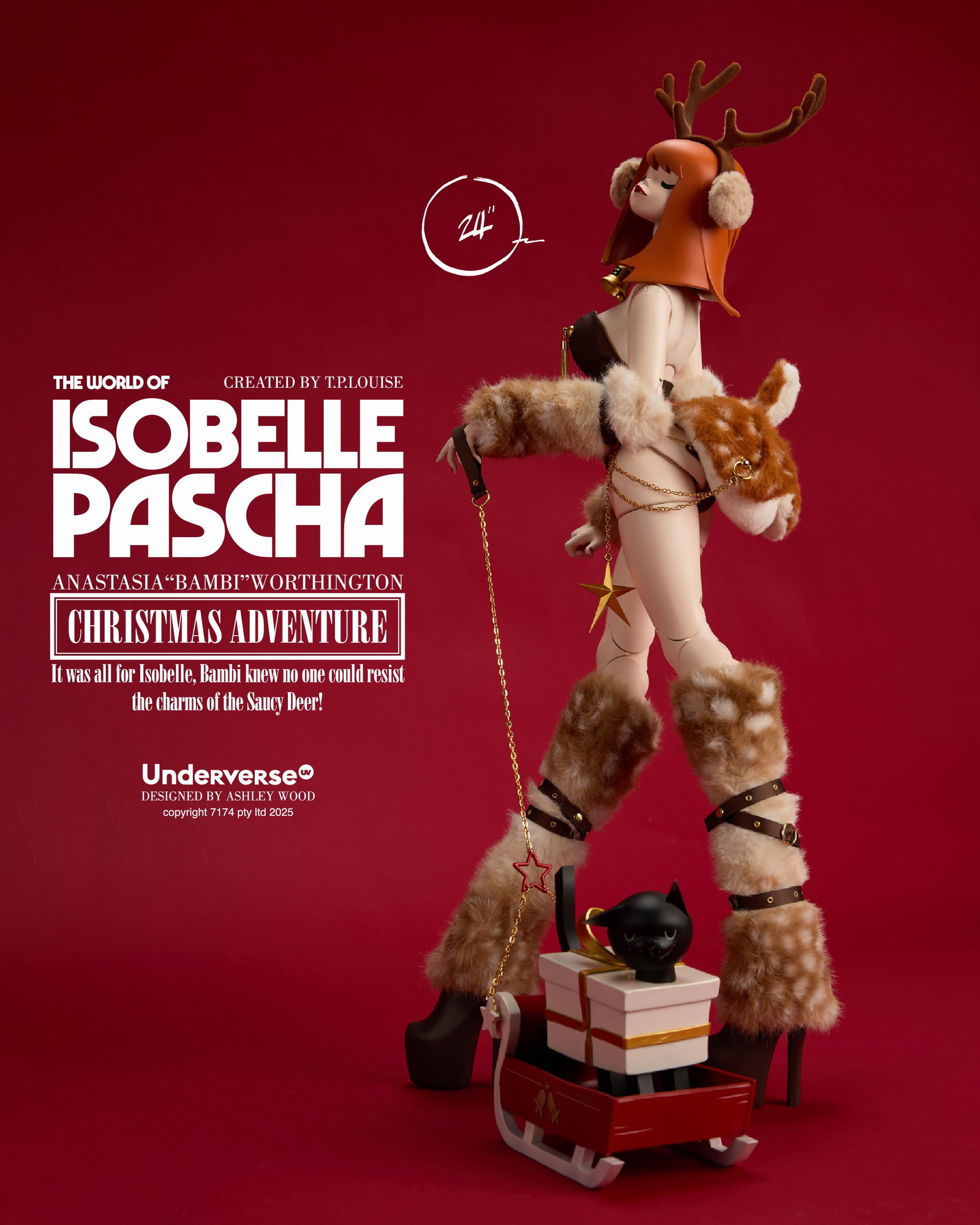 CHRISTMAS ADVENTURE BAMBI 24" Limited Edition image 4