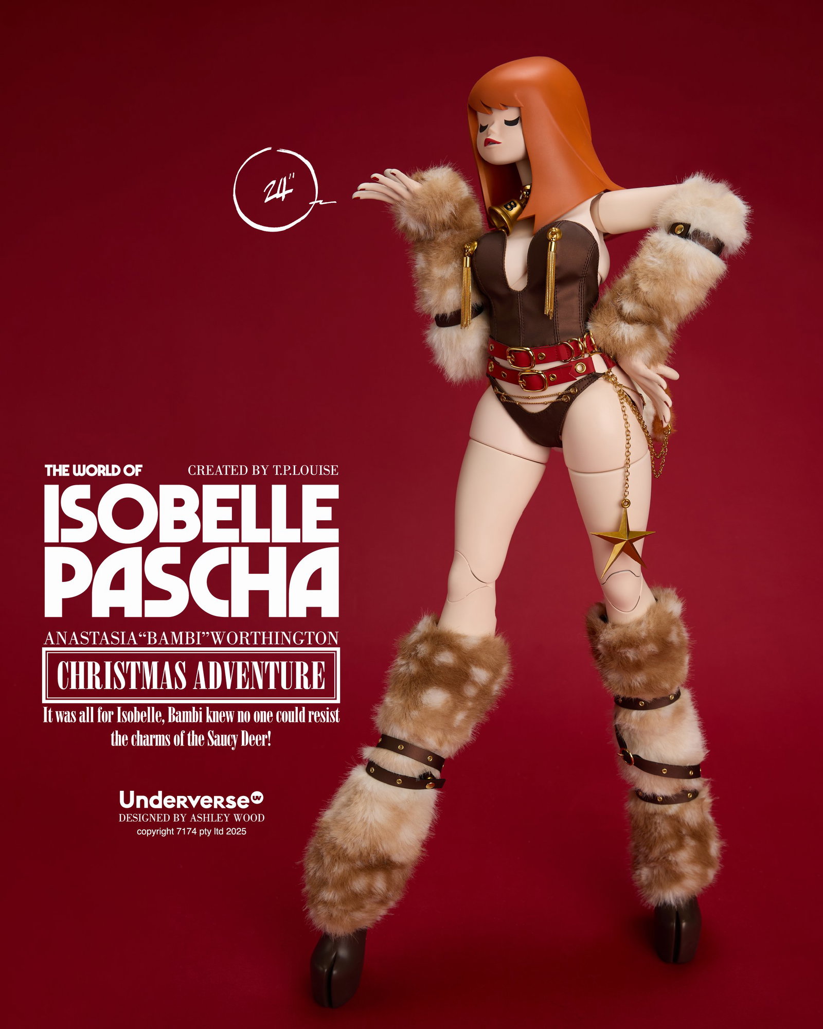 CHRISTMAS ADVENTURE BAMBI 24" Limited Edition image 6