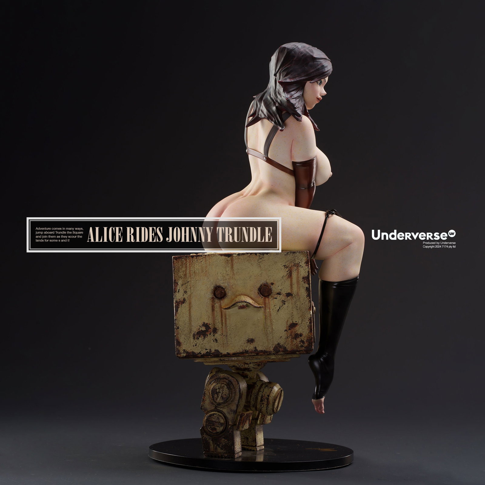 ALICE RIDES JOHNNY TRUNDLE Limited Edition Statue image 7
