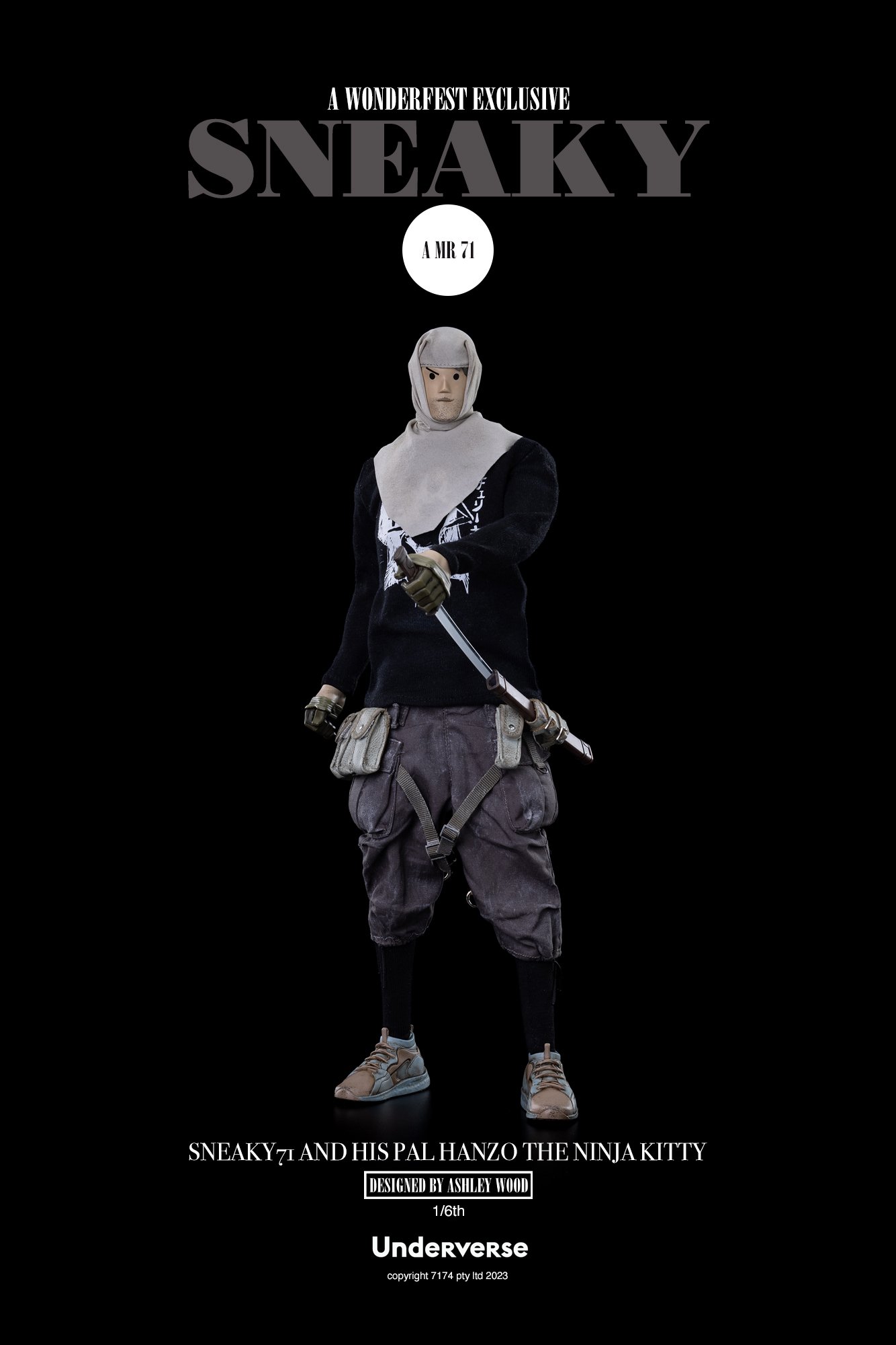 SNEAKY 71 AND HIS PAL HANZO THE NINJA KITTY WONDER FESTIVAL LTD EDITION image 2