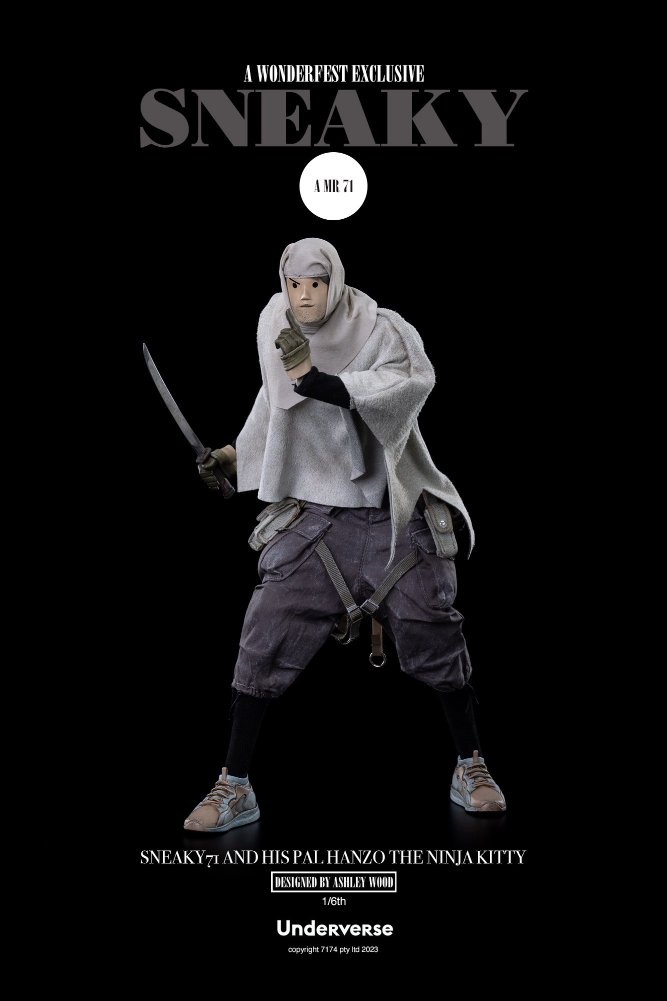 SNEAKY 71 AND HIS PAL HANZO THE NINJA KITTY WONDER FESTIVAL LTD EDITION image 4