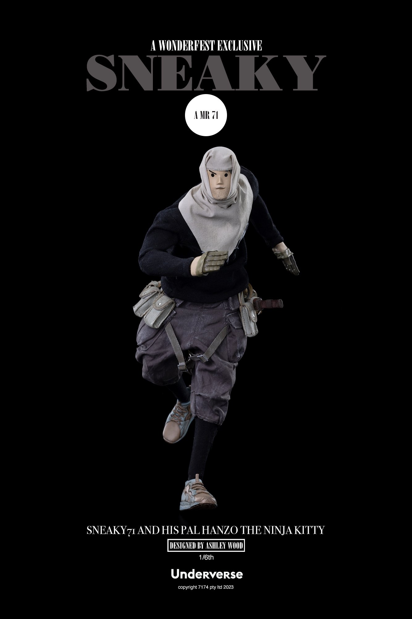 SNEAKY 71 AND HIS PAL HANZO THE NINJA KITTY WONDER FESTIVAL LTD EDITION image 7