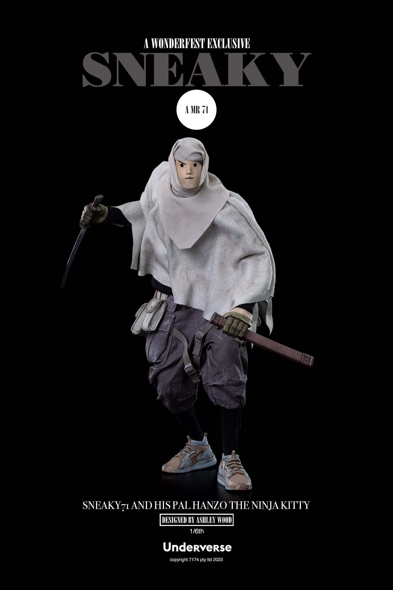 SNEAKY 71 AND HIS PAL HANZO THE NINJA KITTY WONDER FESTIVAL LTD EDITION image 8