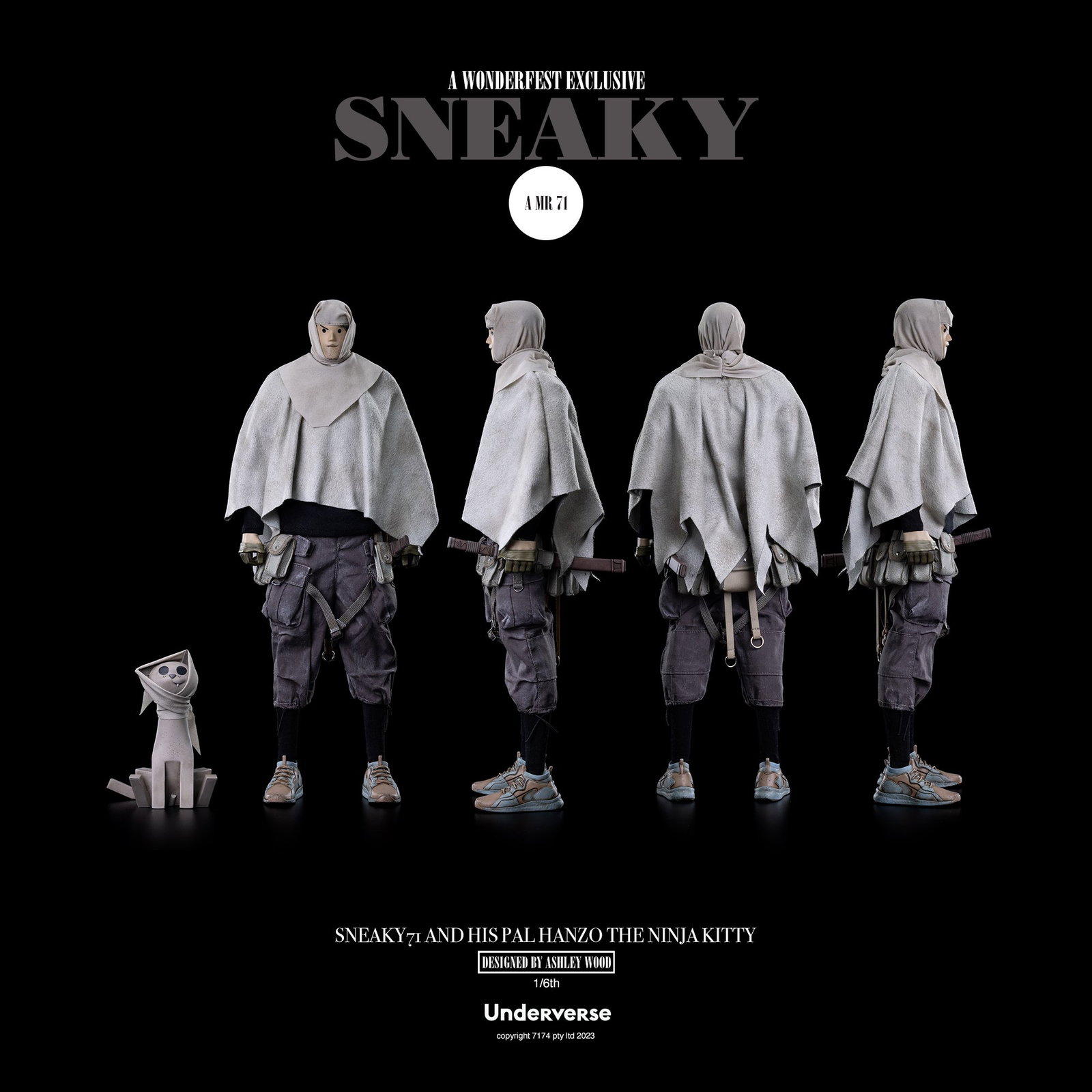SNEAKY 71 AND HIS PAL HANZO THE NINJA KITTY WONDER FESTIVAL LTD EDITION image 9