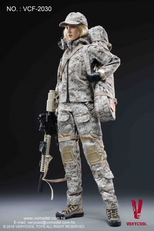 Digital Camouflage Women Soldier - Max image 3