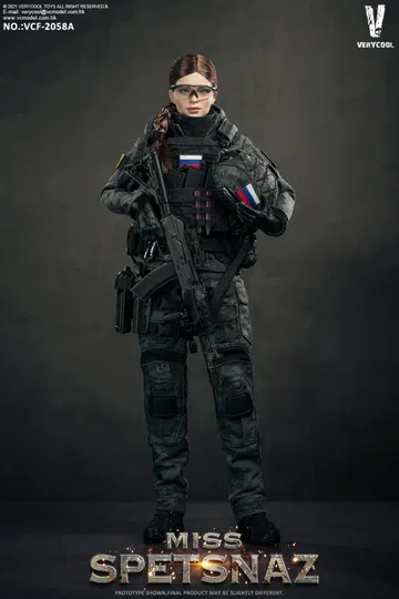 Russian Special Combat Women Soldier (Black Version)