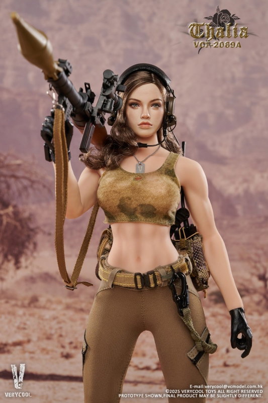 Desert Female Soldier - Thalia (Brown Hair) image 3