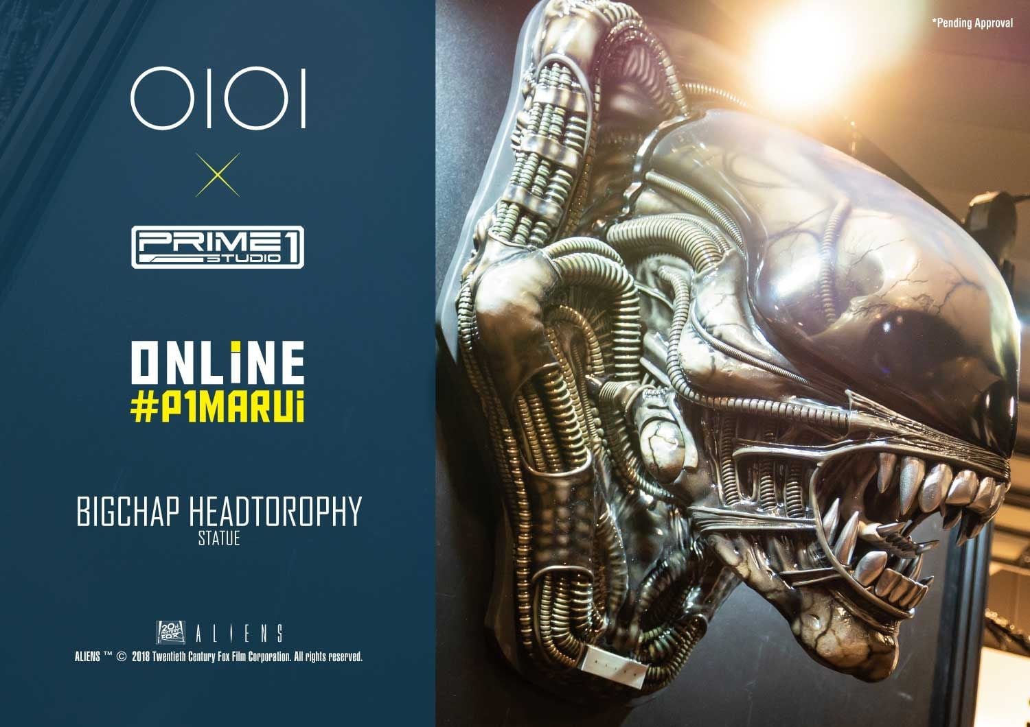 Alien Big Chap Head Trophy Open Mouth Version image 1