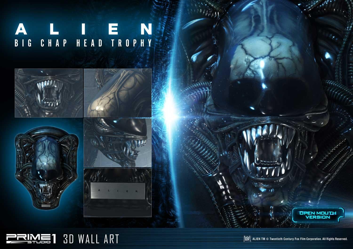 Alien Big Chap Head Trophy Open Mouth Version image 4