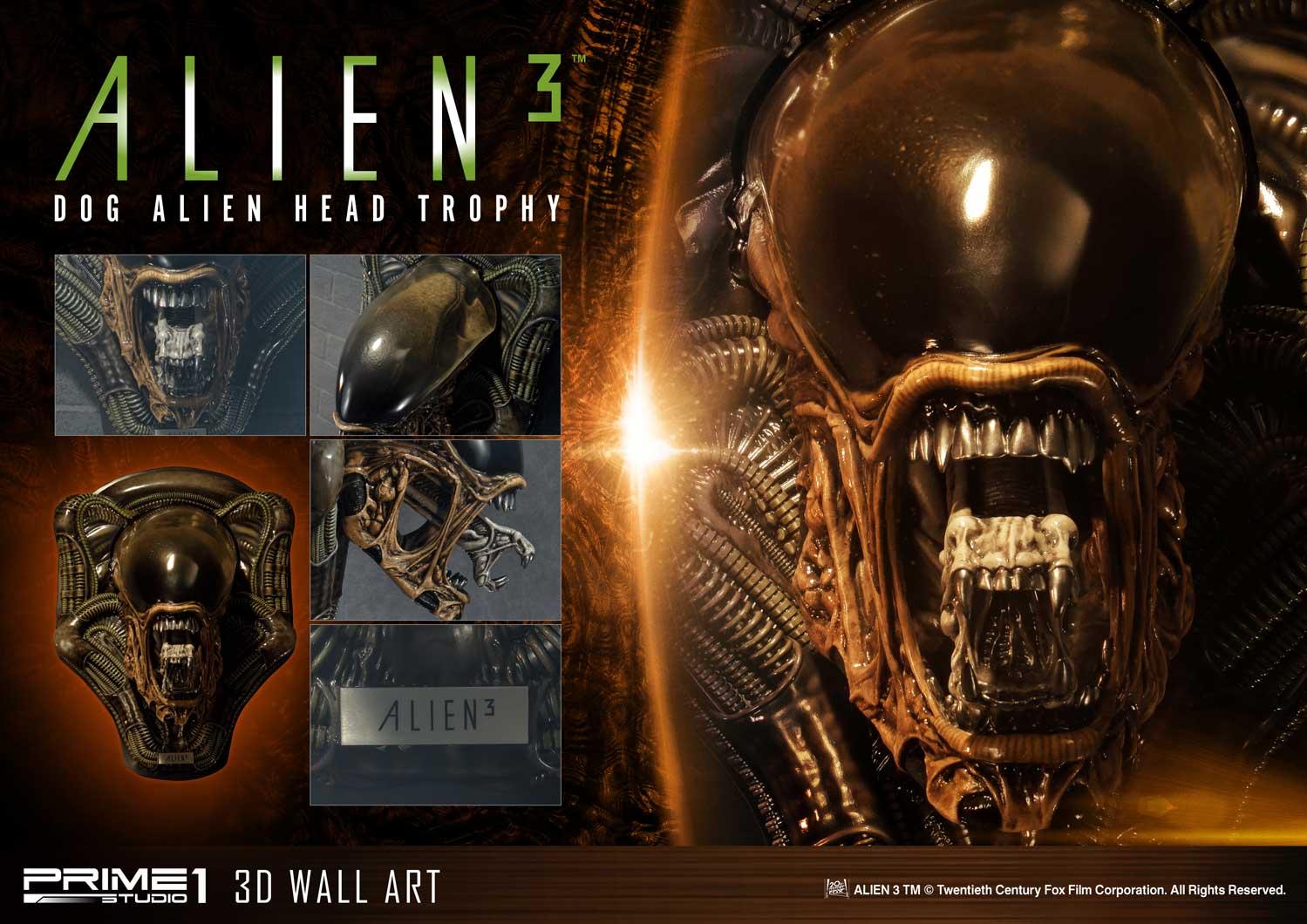 3 (Film) Dog Alien Head Trophy Open Mouth Version image 3