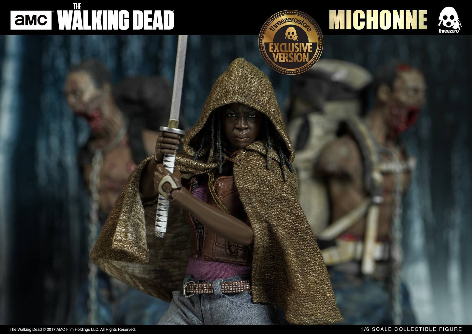 The Walking Dead Michonne with Michonne’s pets walker Twin Pack (Exclusive) image 10
