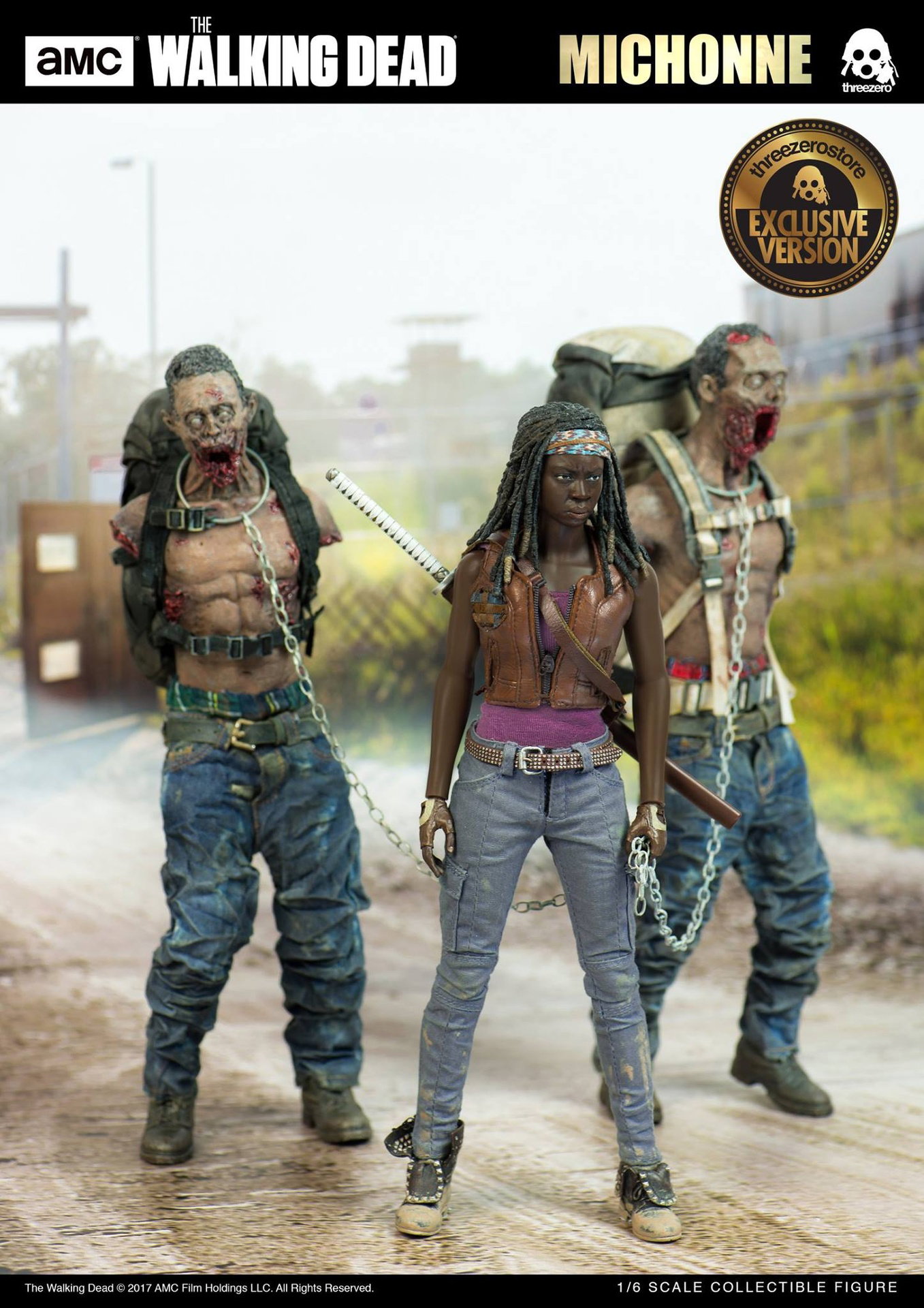 The Walking Dead Michonne with Michonne’s pets walker Twin Pack (Exclusive) image 8