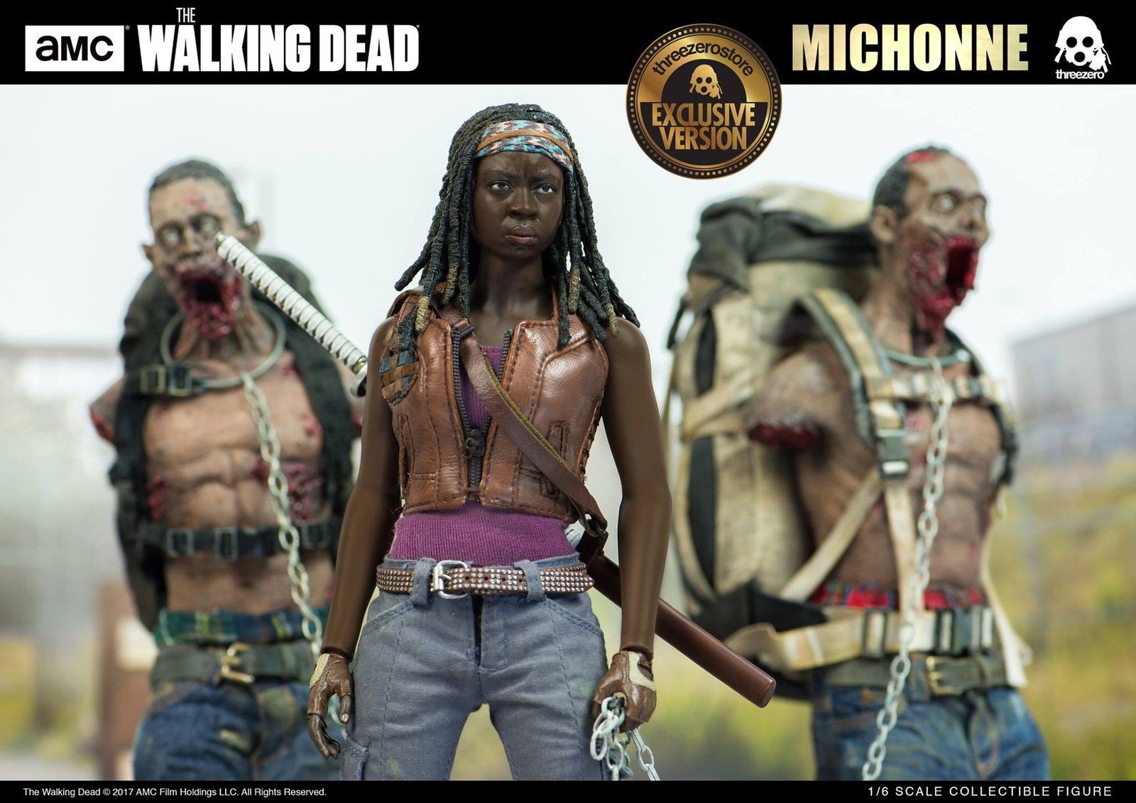 The Walking Dead Michonne with Michonne’s pets walker Twin Pack (Exclusive) image 9